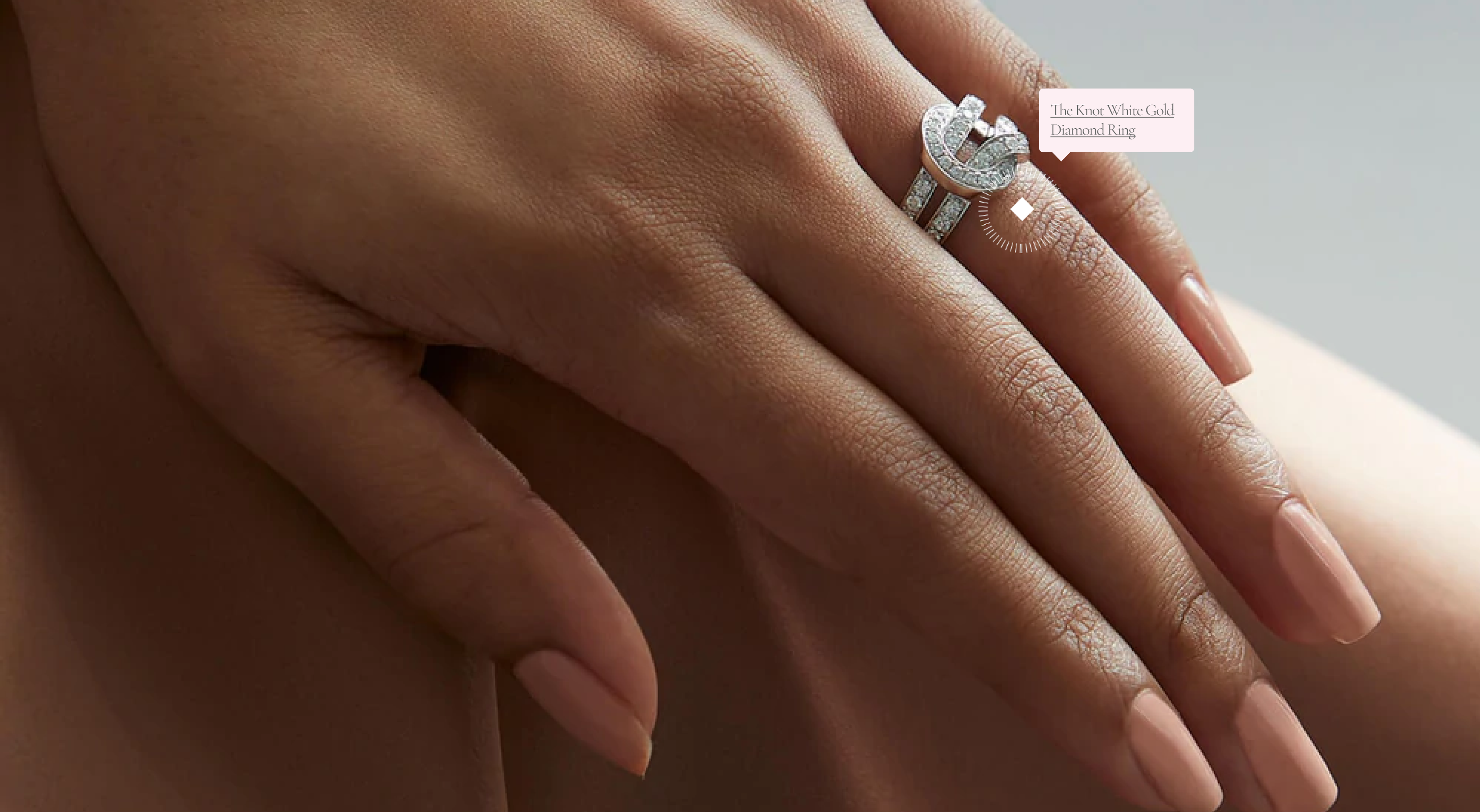 Boodles campaign with hotspot linking to diamond ring
